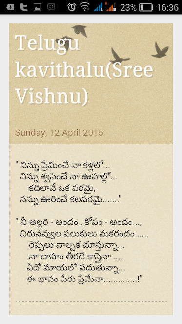 Telugu Kavithalu app